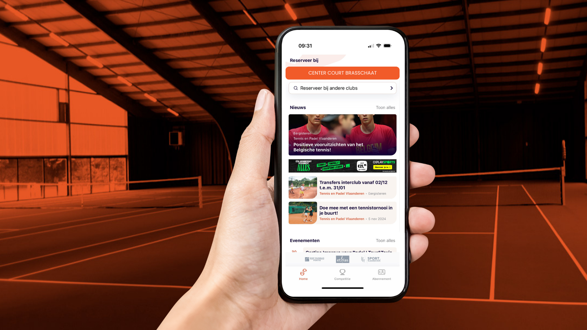 Reserveer een baan Tennis en Padel Vlaanderen